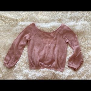 Twinkle Pink Knit Crop Top